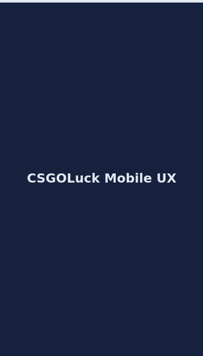 CSGOLuck mobile casino interface on a modern smartphone 2026